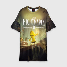 Детское платье 3D с принтом Little Nightmares 2 в городе Новоалтайск, 100% полиэстер | прямой силуэт, чуть расширенный к низу. Круглая горловина, на рукавах — воланы | little nightmares | nightmares | игры | литл найтмейрс | моно | учительница