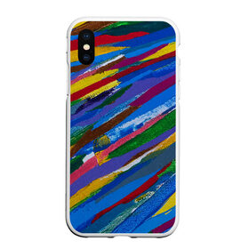 Чехол для iPhone XS Max матовый с принтом Картина абстракция в городе Новоалтайск, Силикон | Область печати: задняя сторона чехла, без боковых панелей | абстракция | картина | краска | масло | полосы | холст | цвет | яркость