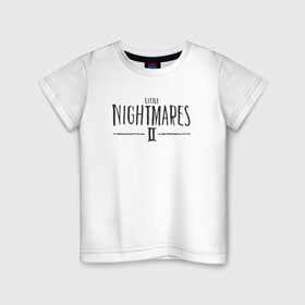 Детская футболка хлопок с принтом Little Nightmares 2 в городе Новоалтайск, 100% хлопок | круглый вырез горловины, полуприлегающий силуэт, длина до линии бедер | little nightmares | игра | страшилка | страшная игра | ужас | хоррор