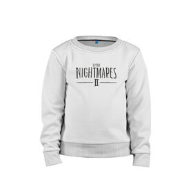 Детский свитшот хлопок с принтом Little Nightmares 2 в городе Новоалтайск, 100% хлопок | круглый вырез горловины, эластичные манжеты, пояс и воротник | little nightmares | игра | страшилка | страшная игра | ужас | хоррор