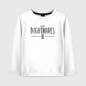 Детский лонгслив хлопок с принтом Little Nightmares 2 в городе Новоалтайск, 100% хлопок | круглый вырез горловины, полуприлегающий силуэт, длина до линии бедер | little nightmares | игра | страшилка | страшная игра | ужас | хоррор