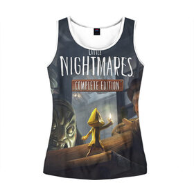 Женская майка 3D с принтом Little Nightmares 2 в городе Новоалтайск, 100% полиэстер | круглая горловина, прямой силуэт, длина до линии бедра | little nightmares | nightmares | игры | литл найтмейрс | моно | учительница