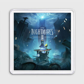 Магнит 55*55 с принтом Little Nightmares 2 в городе Новоалтайск, Пластик | Размер: 65*65 мм; Размер печати: 55*55 мм | mono | six | игры | моно | постер | шестерка