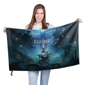 Флаг 3D с принтом Little Nightmares 2 в городе Новоалтайск, 100% полиэстер | плотность ткани — 95 г/м2, размер — 67 х 109 см. Принт наносится с одной стороны | mono | six | игры | моно | постер | шестерка