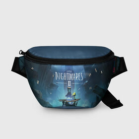 Поясная сумка 3D с принтом Little Nightmares 2 в городе Новоалтайск, 100% полиэстер | плотная ткань, ремень с регулируемой длиной, внутри несколько карманов для мелочей, основное отделение и карман с обратной стороны сумки застегиваются на молнию | mono | six | игры | моно | постер | шестерка