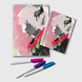 Блокнот с принтом арт аниме в городе Новоалтайск, 100% бумага | 48 листов, плотность листов — 60 г/м2, плотность картонной обложки — 250 г/м2. Листы скреплены удобной пружинной спиралью. Цвет линий — светло-серый
 | аниме | арт | милый | оригинальный | парень | рога | стиль | яркий