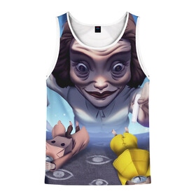Мужская майка 3D с принтом Little Nightmares в городе Новоалтайск, 100% полиэстер | круглая горловина, приталенный силуэт, длина до линии бедра. Пройма и горловина окантованы тонкой бейкой | Тематика изображения на принте: horror | little nightmares | monster | логотипы игр | мертвая учительница | монстры | ужастики | учительница | шестая
