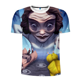 Мужская футболка 3D спортивная с принтом Little Nightmares в городе Новоалтайск, 100% полиэстер с улучшенными характеристиками | приталенный силуэт, круглая горловина, широкие плечи, сужается к линии бедра | horror | little nightmares | monster | логотипы игр | мертвая учительница | монстры | ужастики | учительница | шестая