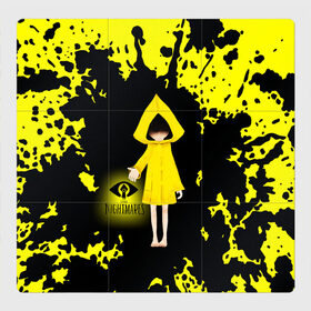 Магнитный плакат 3Х3 с принтом Little Nightmares/Шестая в городе Новоалтайск, Полимерный материал с магнитным слоем | 9 деталей размером 9*9 см | horror | little nightmares | logo game | monster | девочка | логотипы игр | монстры | ужастики | шестая