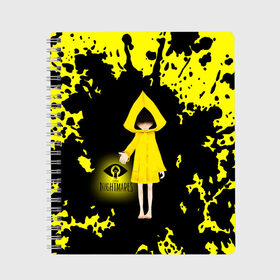 Тетрадь с принтом Little Nightmares/Шестая в городе Новоалтайск, 100% бумага | 48 листов, плотность листов — 60 г/м2, плотность картонной обложки — 250 г/м2. Листы скреплены сбоку удобной пружинной спиралью. Уголки страниц и обложки скругленные. Цвет линий — светло-серый
 | Тематика изображения на принте: horror | little nightmares | logo game | monster | девочка | логотипы игр | монстры | ужастики | шестая