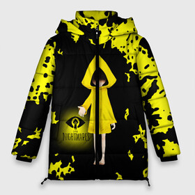 Женская зимняя куртка Oversize с принтом Little Nightmares/Шестая в городе Новоалтайск, верх — 100% полиэстер; подкладка — 100% полиэстер; утеплитель — 100% полиэстер | длина ниже бедра, силуэт Оверсайз. Есть воротник-стойка, отстегивающийся капюшон и ветрозащитная планка. 

Боковые карманы с листочкой на кнопках и внутренний карман на молнии | horror | little nightmares | logo game | monster | девочка | логотипы игр | монстры | ужастики | шестая