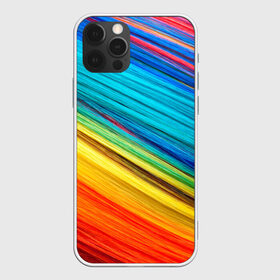 Чехол для iPhone 12 Pro Max с принтом цветной мех диагональ в городе Новоалтайск, Силикон |  | волокна | геометрия | диагональ | краски | мех | полоски | полосы | радуга | текстура | цвета | яркий
