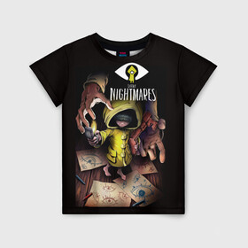 Детская футболка 3D с принтом Шестая. Little Nightmares в городе Новоалтайск, 100% гипоаллергенный полиэфир | прямой крой, круглый вырез горловины, длина до линии бедер, чуть спущенное плечо, ткань немного тянется | bandai | game | indie | little | little nightmares | namco | nightmares | глаз | игра | игры | инди | карты | квест | ключ | литл найтмейрс | логотипы игр | маленькие | моно | монстр | платформер | рисунок | руки | ужастик | хоррор