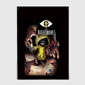 Постер с принтом Шестая. Little Nightmares в городе Новоалтайск, 100% бумага
 | бумага, плотность 150 мг. Матовая, но за счет высокого коэффициента гладкости имеет небольшой блеск и дает на свету блики, но в отличии от глянцевой бумаги не покрыта лаком | bandai | game | indie | little | little nightmares | namco | nightmares | глаз | игра | игры | инди | карты | квест | ключ | литл найтмейрс | логотипы игр | маленькие | моно | монстр | платформер | рисунок | руки | ужастик | хоррор
