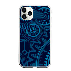 Чехол для iPhone 11 Pro матовый с принтом Steampunk Mechanic Blue в городе Новоалтайск, Силикон |  | Тематика изображения на принте: gears | mechanics | mechanism | steampunk | механизм | механика | стимпанк | шестеренки