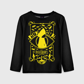 Детский лонгслив 3D с принтом little nightmares (портрет) в городе Новоалтайск, 100% полиэстер | длинные рукава, круглый вырез горловины, полуприлегающий силуэт
 | game | indie | little | little nightmares | namco | nightmares | глаз | девочка | игра | игры | инди | карты | квест | ключ | литл найтмейрс | логотипы игр | маленькие | моно | монстр | платформер | рисунок | руки | ужастик | хорро