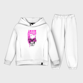 Детский костюм хлопок Oversize с принтом Skull Hooligan в городе Новоалтайск,  |  | art | body | bones | dead | drawing | face | graffiti | head | hooligan | roses | skeleton | skul | skull | ад | арт | голова | граффити | зло | кости | лицо | металл | очки | розы | рок | скелет | скул | скулл | три черепа | т