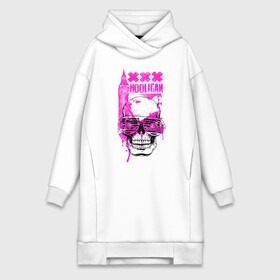 Платье-худи хлопок с принтом Skull Hooligan в городе Новоалтайск,  |  | art | body | bones | dead | drawing | face | graffiti | head | hooligan | roses | skeleton | skul | skull | ад | арт | голова | граффити | зло | кости | лицо | металл | очки | розы | рок | скелет | скул | скулл | три черепа | т