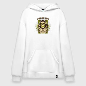 Худи SuperOversize хлопок с принтом Skull Art в городе Новоалтайск, 70% хлопок, 30% полиэстер, мягкий начес внутри | карман-кенгуру, эластичная резинка на манжетах и по нижней кромке, двухслойный капюшон
 | art | body | bones | dead | drawing | face | graffiti | head | roses | skeleton | skul | skull | ад | арт | голова | граффити | зло | кости | лицо | металл | нарисованный | розы | рок | скелет | скул | скулл | три черепа | тьма