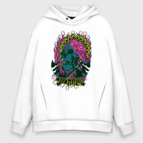 Мужское худи Oversize хлопок с принтом SkullArt в городе Новоалтайск, френч-терри — 70% хлопок, 30% полиэстер. Мягкий теплый начес внутри —100% хлопок | боковые карманы, эластичные манжеты и нижняя кромка, капюшон на магнитной кнопке | art | body | bones | dead | drawing | face | graffiti | head | roses | skeleton | skul | skull | ад | арт | голова | граффити | зло | кости | лицо | металл | нарисованный | розы | рок | скелет | скул | скулл | три черепа | тьма