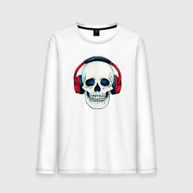 Мужской лонгслив хлопок с принтом Skull Music в городе Новоалтайск, 100% хлопок |  | art | body | bones | dead | drawing | face | graffiti | head | roses | skeleton | skul | skull | ад | арт | голова | граффити | зло | кости | лицо | металл | нарисованный | розы | рок | скелет | скул | скулл | три черепа | тьма