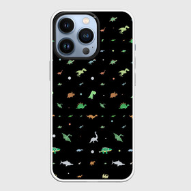 Чехол для iPhone 13 Pro с принтом Динозаврики в городе Новоалтайск,  |  | dinosaurs | детский | динозавр | древний | животные | звери | текстура | узор | ящерица