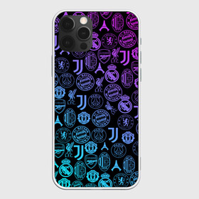 Чехол для iPhone 12 Pro Max с принтом ЛОГО ФУТБОЛЬНЫХ КОМАНД НЕОН в городе Новоалтайск, Силикон |  | arsenal | bayern | bayern munchen | borussia | chelsea | fc barca | juventus | manchester city | manchester united | milan | real madrid | t | арсенал | бавария | барселона | боруссия | манчестер сити | манчестер юнай