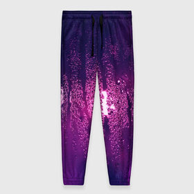Женские брюки 3D с принтом стекло дождь фиолетовый в городе Новоалтайск, полиэстер 100% | прямой крой, два кармана без застежек по бокам, с мягкой трикотажной резинкой на поясе и по низу штанин. В поясе для дополнительного комфорта — широкие завязки | влажный | дождь | запотевшее | капли | лиловый | магия | мистика | мокрый | ночь | потеки | роса | свет | стекло | текстура | фиолетовый | чернильный