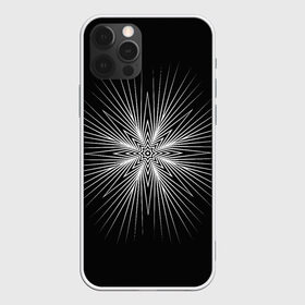 Чехол для iPhone 12 Pro Max с принтом Лучи в городе Новоалтайск, Силикон |  | абстракция | линии | лучи | минимализм | черное белое