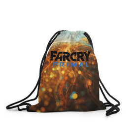 Рюкзак-мешок 3D с принтом FARCRY:PROMAL (S) в городе Новоалтайск, 100% полиэстер | плотность ткани — 200 г/м2, размер — 35 х 45 см; лямки — толстые шнурки, застежка на шнуровке, без карманов и подкладки | far cry | far cry 5 | far cry new dawn | far cry primal | farcry | fc 5 | fc5 | game | new dawn | primal | игры | постапокалипсис | фар край | фар край 5