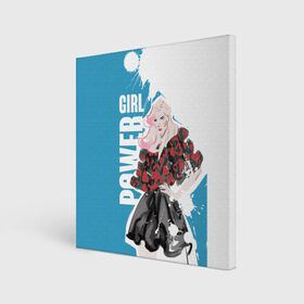 Холст квадратный с принтом Girl Power в городе Новоалтайск, 100% ПВХ |  | 8 марта | girl power | бабушка | весна | гортензия | девочка | девушке | женская сила | женский | мама | подарок | тренд | феминизм | цветы