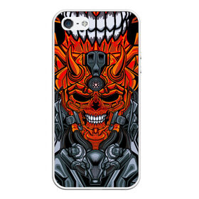 Чехол для iPhone 5/5S матовый с принтом CyberSkull в городе Новоалтайск, Силикон | Область печати: задняя сторона чехла, без боковых панелей | cyberpunk | evil | head | mask | mechanical | rage | robot | skull | арт | гнев | голова | демон | дьявол | злой | киберпанк | маска | механический | монстр | робот | рога | череп