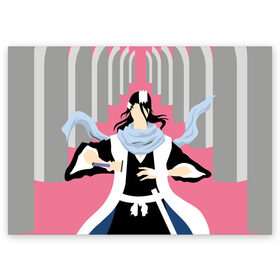 Поздравительная открытка с принтом Bleach Блич в городе Новоалтайск, 100% бумага | плотность бумаги 280 г/м2, матовая, на обратной стороне линовка и место для марки
 | Тематика изображения на принте: anime | bleach | аниме | анимэ | банкай | блич | итиго | ичиго | куросаки | кучики | орихимэ | рукия | синигами | япония