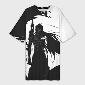 Платье-футболка 3D с принтом Bleach black  white в городе Новоалтайск,  |  | anime | bleach | аниме | анимэ | банкай | блич | итиго | ичиго | куросаки | кучики | орихимэ | рукия | синигами | япония