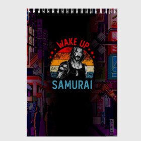 Скетчбук с принтом WAKE UP SAMURAI в городе Новоалтайск, 100% бумага
 | 48 листов, плотность листов — 100 г/м2, плотность картонной обложки — 250 г/м2. Листы скреплены сверху удобной пружинной спиралью | Тематика изображения на принте: cyberpunk 2077 | hacker | maelstrom | militech | quadra | samurai | sci fi | technology | trauma team | v | будущее | игра | иероглифы | киану ривз | кибер | киберпанк | киборг | киборги | корпорация | лого | милитек | панк | роботы | самурай | т