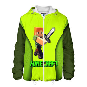 Мужская куртка 3D с принтом Minecraft (S) в городе Новоалтайск, ткань верха — 100% полиэстер, подклад — флис | прямой крой, подол и капюшон оформлены резинкой с фиксаторами, два кармана без застежек по бокам, один большой потайной карман на груди. Карман на груди застегивается на липучку | creeper | earth | logo | mine | minecraft | mobile | online | земля | игра | крипер | лого | майнкрафт | онлайн | подземелье