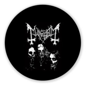 Коврик для мышки круглый с принтом Mayhem в городе Новоалтайск, резина и полиэстер | круглая форма, изображение наносится на всю лицевую часть | black | mayhem | metal | music | rock | skull | блэк | гитара | группа | метал | музыка | рок | череп | электрогитара