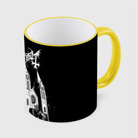 Кружка с принтом Mayhem в городе Новоалтайск, керамика | ёмкость 330 мл | black | mayhem | metal | music | rock | skull | блэк | гитара | группа | метал | музыка | рок | череп | электрогитара