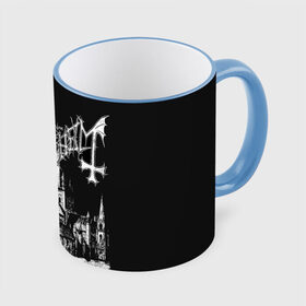 Кружка с принтом Mayhem в городе Новоалтайск, керамика | ёмкость 330 мл | black | mayhem | metal | music | rock | skull | блэк | гитара | группа | метал | музыка | рок | череп | электрогитара
