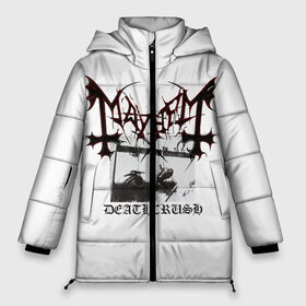 Женская зимняя куртка Oversize с принтом Mayhem в городе Новоалтайск, верх — 100% полиэстер; подкладка — 100% полиэстер; утеплитель — 100% полиэстер | длина ниже бедра, силуэт Оверсайз. Есть воротник-стойка, отстегивающийся капюшон и ветрозащитная планка. 

Боковые карманы с листочкой на кнопках и внутренний карман на молнии | black | mayhem | metal | music | rock | skull | блэк | гитара | группа | метал | музыка | рок | череп | электрогитара