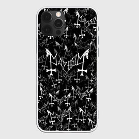 Чехол для iPhone 12 Pro Max с принтом Mayhem в городе Новоалтайск, Силикон |  | black | death | metal | rock | блэк | майхем | мейхем | метал | паттерн