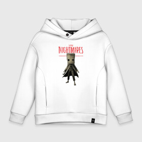 Детское худи Oversize хлопок с принтом Little Nightmares в городе Новоалтайск, френч-терри — 70% хлопок, 30% полиэстер. Мягкий теплый начес внутри —100% хлопок | боковые карманы, эластичные манжеты и нижняя кромка, капюшон на магнитной кнопке | Тематика изображения на принте: little nightmares | игра | страшилка | страшная игра | ужас | хоррор