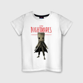 Детская футболка хлопок с принтом Little Nightmares в городе Новоалтайск, 100% хлопок | круглый вырез горловины, полуприлегающий силуэт, длина до линии бедер | little nightmares | игра | страшилка | страшная игра | ужас | хоррор