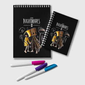 Блокнот с принтом LITTLE NIGHTMARES 2 в городе Новоалтайск, 100% бумага | 48 листов, плотность листов — 60 г/м2, плотность картонной обложки — 250 г/м2. Листы скреплены удобной пружинной спиралью. Цвет линий — светло-серый
 | little nightmares | little nightmares 2 | six | игры | комиксы | шестая