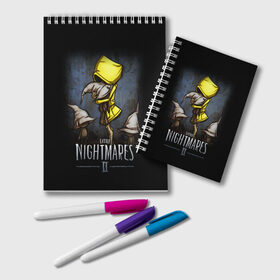 Блокнот с принтом LITTLE NIGHTMARES 2 в городе Новоалтайск, 100% бумага | 48 листов, плотность листов — 60 г/м2, плотность картонной обложки — 250 г/м2. Листы скреплены удобной пружинной спиралью. Цвет линий — светло-серый
 | little nightmares | little nightmares 2 | six | игры | комиксы | шестая