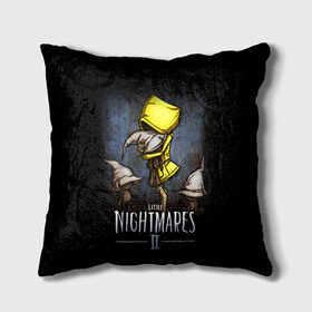 Подушка 3D с принтом LITTLE NIGHTMARES 2 в городе Новоалтайск, наволочка – 100% полиэстер, наполнитель – холлофайбер (легкий наполнитель, не вызывает аллергию). | состоит из подушки и наволочки. Наволочка на молнии, легко снимается для стирки | little nightmares | little nightmares 2 | six | игры | комиксы | шестая