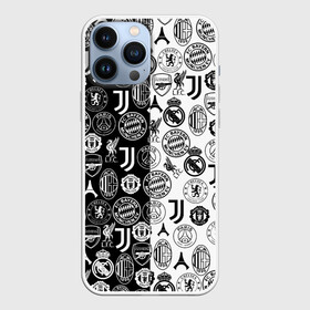 Чехол для iPhone 13 Pro Max с принтом ЛОГОТИПЫ ФУТБОЛЬНЫХ КОМАНД в городе Новоалтайск,  |  | Тематика изображения на принте: arsenal | bayern | bayern munchen | borussia | chelsea | fc barca | juventus | liverpool | manchester city | manchester united | milan | real madrid | арсенал | бавария | барселона | боруссия | манчестер сити | манчестер юнайтед | милан |