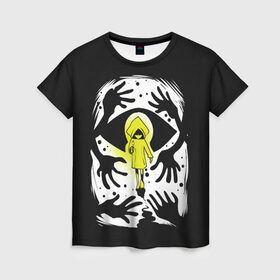 Женская футболка 3D с принтом Little Nightmares 2 в городе Новоалтайск, 100% полиэфир ( синтетическое хлопкоподобное полотно) | прямой крой, круглый вырез горловины, длина до линии бедер | 2 | game | little | night | nightmares | игра | маленькие | ночь | платформер | страшилка | ужас | ужастики | ужасы