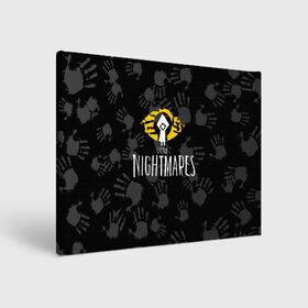 Холст прямоугольный с принтом Little Nightmares в городе Новоалтайск, 100% ПВХ |  | bandai namco entertainment | little | little nightmares | nightmares | tarsier studios | маленькие | платформер