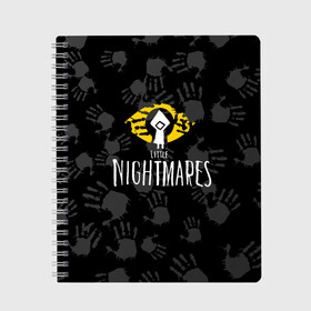 Тетрадь с принтом Little Nightmares в городе Новоалтайск, 100% бумага | 48 листов, плотность листов — 60 г/м2, плотность картонной обложки — 250 г/м2. Листы скреплены сбоку удобной пружинной спиралью. Уголки страниц и обложки скругленные. Цвет линий — светло-серый
 | bandai namco entertainment | little | little nightmares | nightmares | tarsier studios | маленькие | платформер